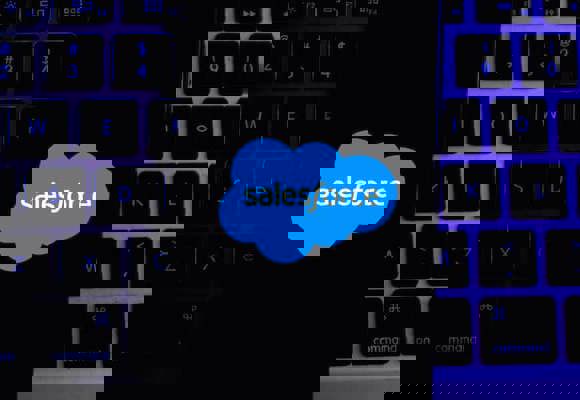 Smart Phone with Salesforce logo is an American software on demand company